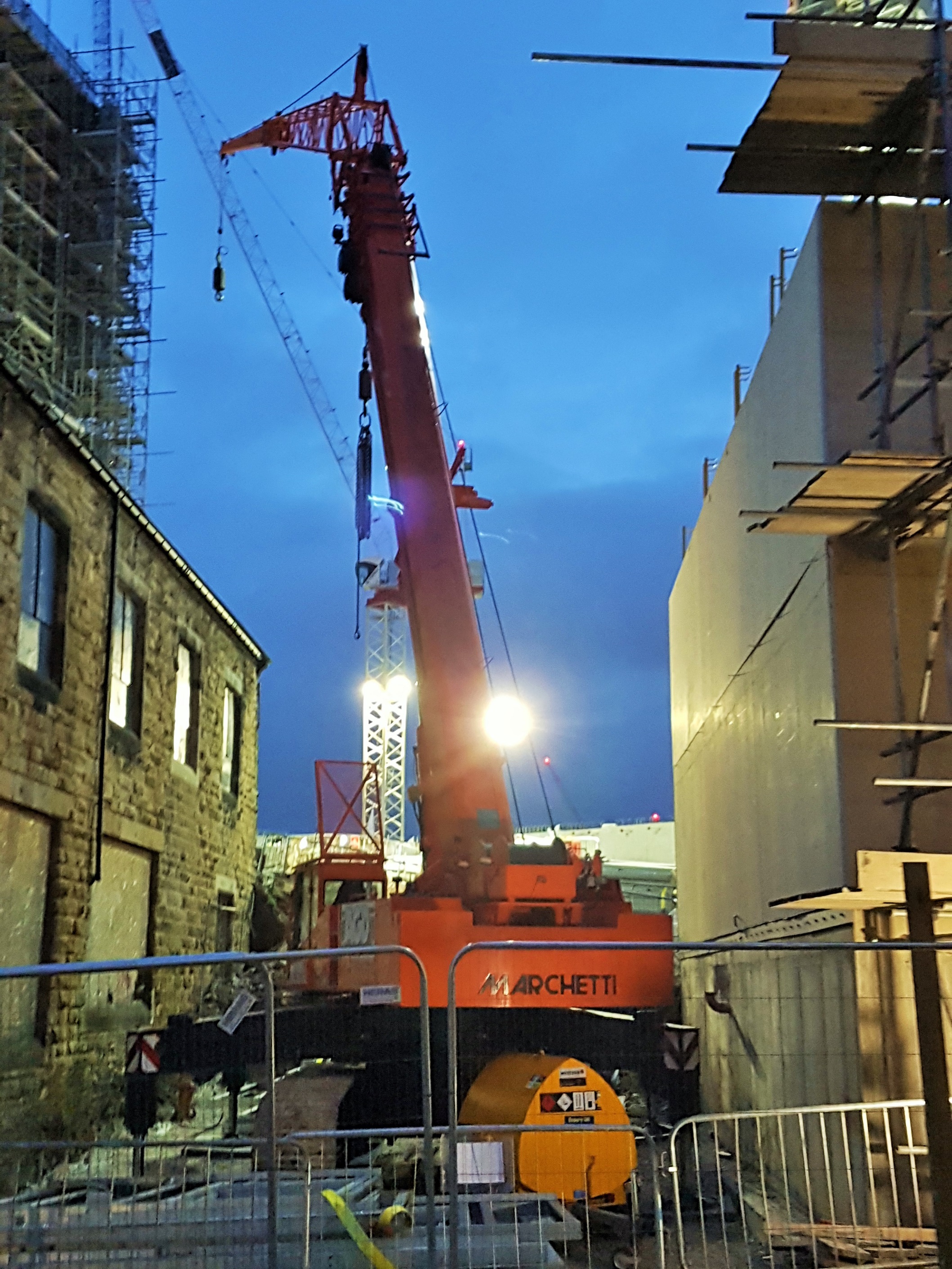 Marchetti Sherpa telescopic crawler crane Sheffield