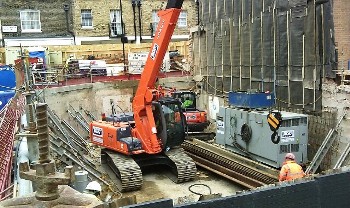 8 tons mini crane and Giken silent piler on hire in London