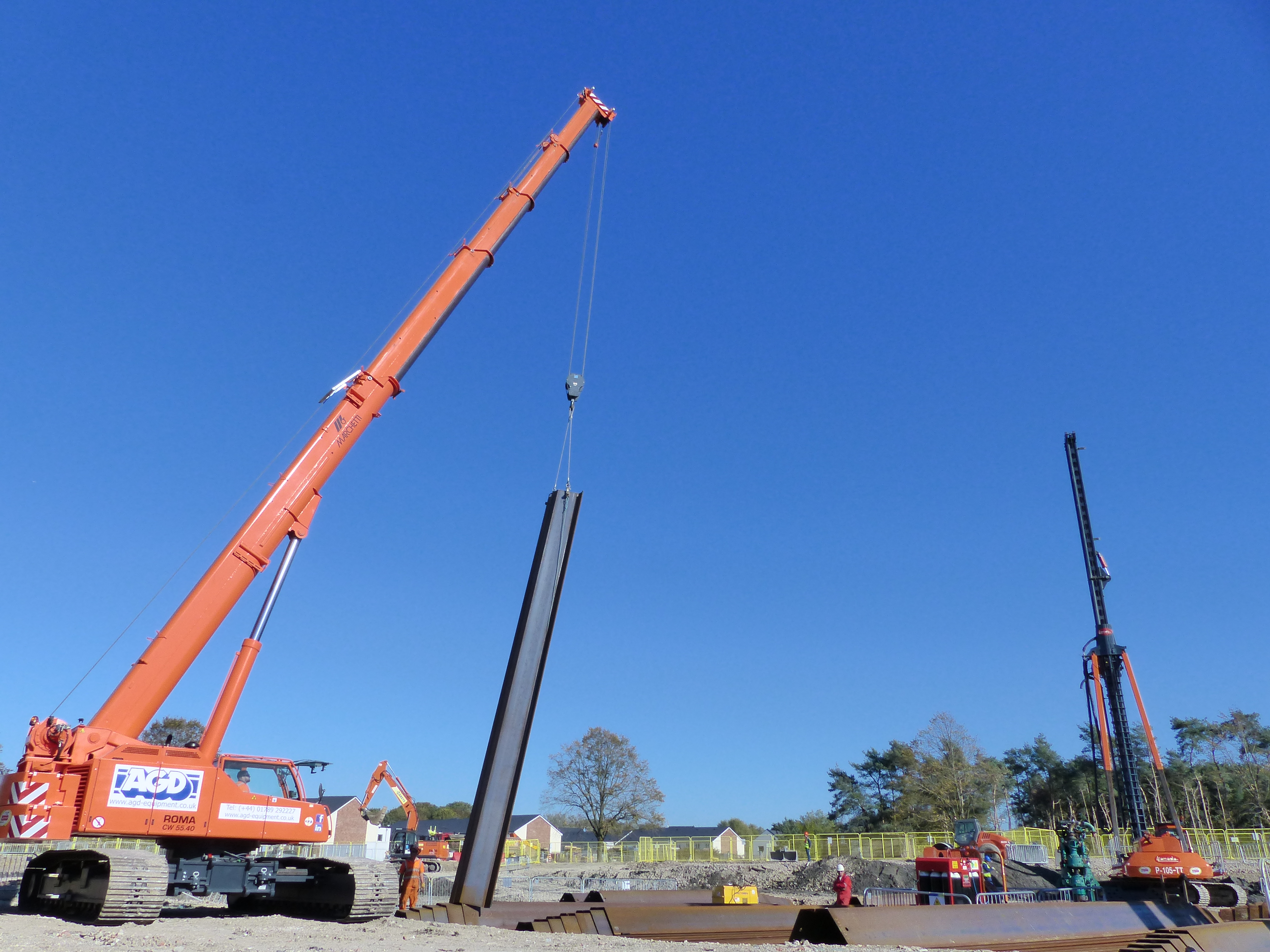 Marchetti Roma telescopic crawler crane on hire in Oxford