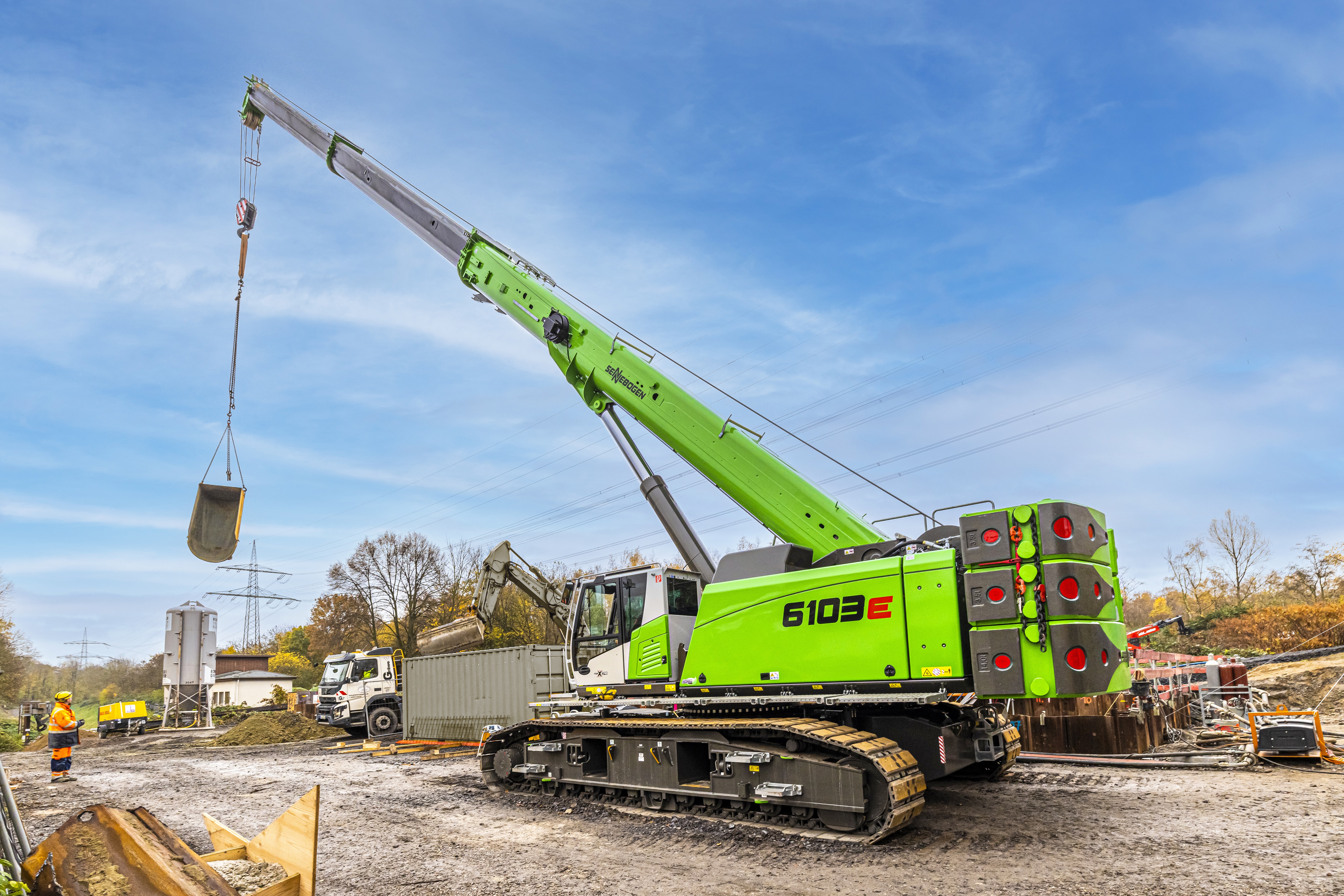 New model Sennebogen 6103R 100 tons telescopic crawler crane launched