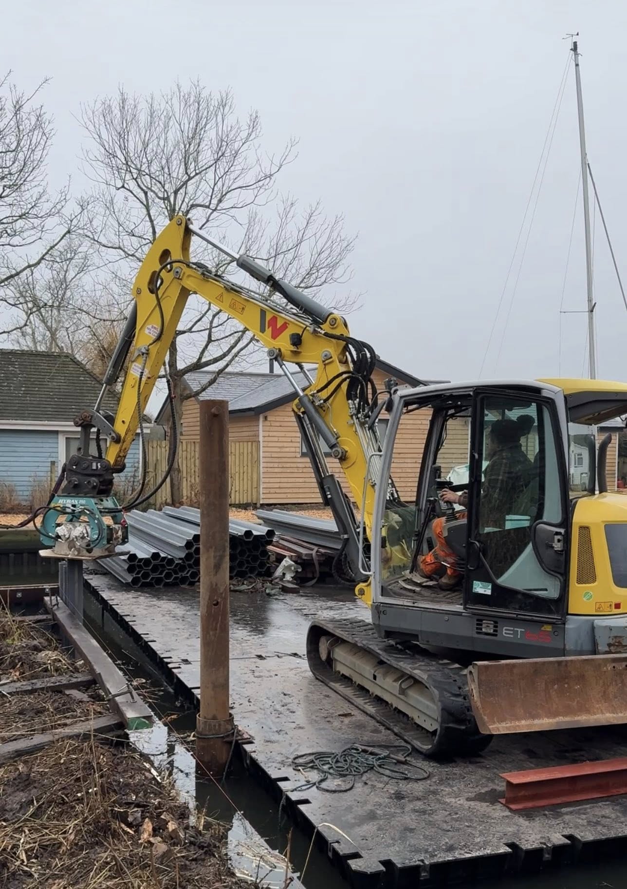 Greenwall plastic sheet piles supplied to DRE Civils