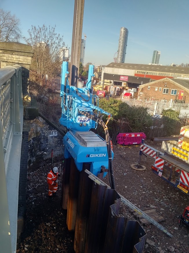 Giken F201 silent piler on hire in London