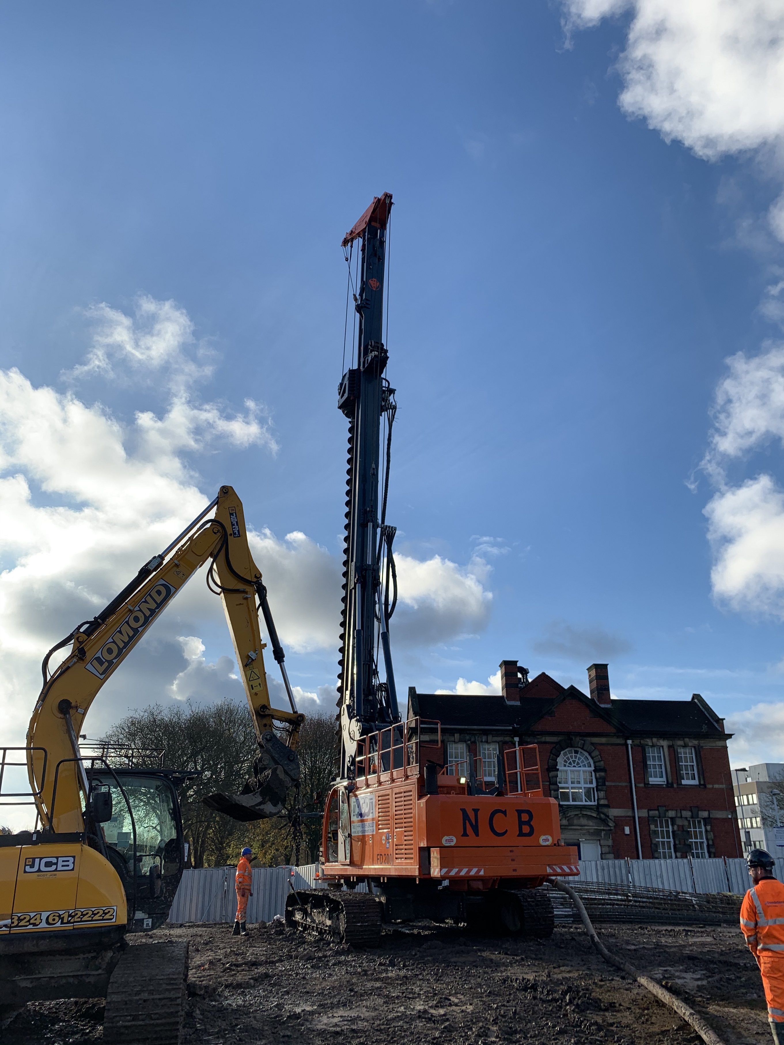 NCB FD200 CFA piling rig at Wolverhampton