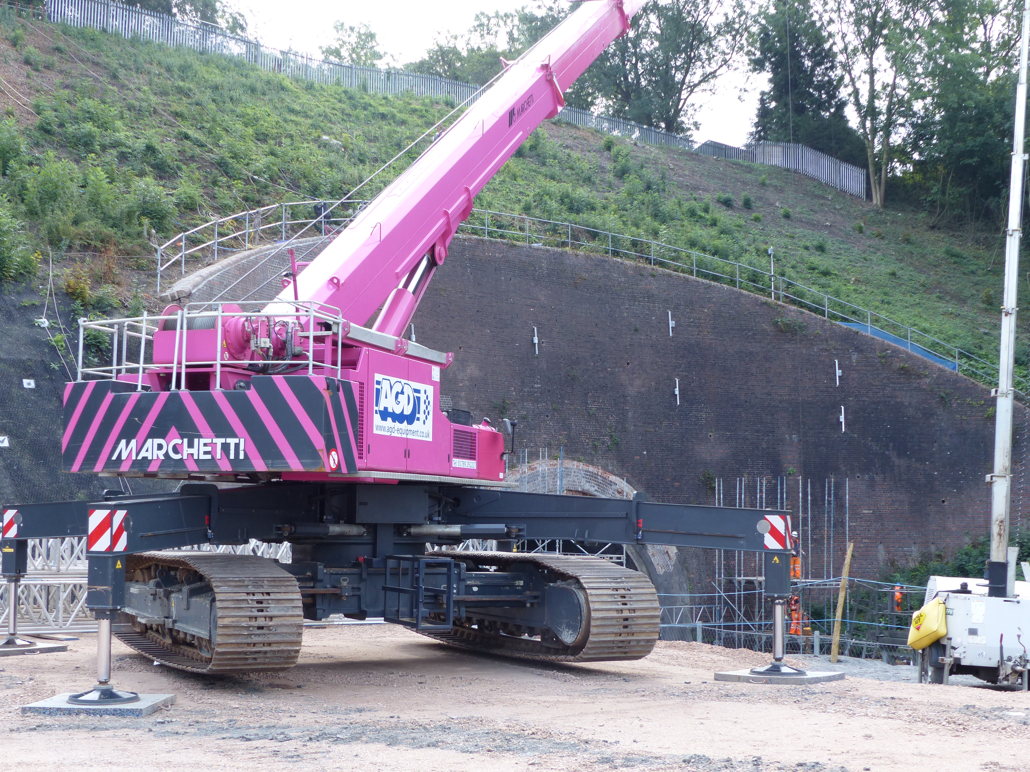 AGD's pink crane raising money for Cancer Research