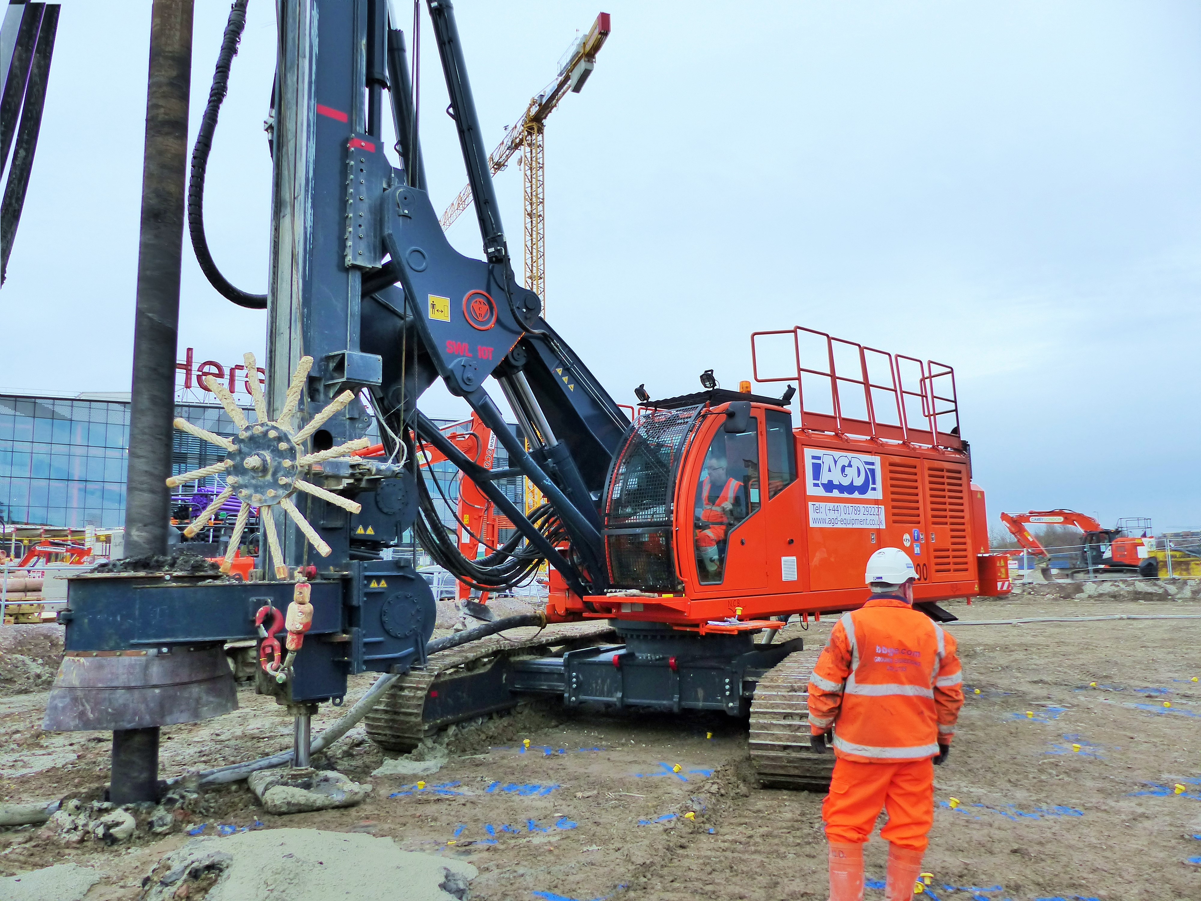 NCB FD200 installing displacement piles in London