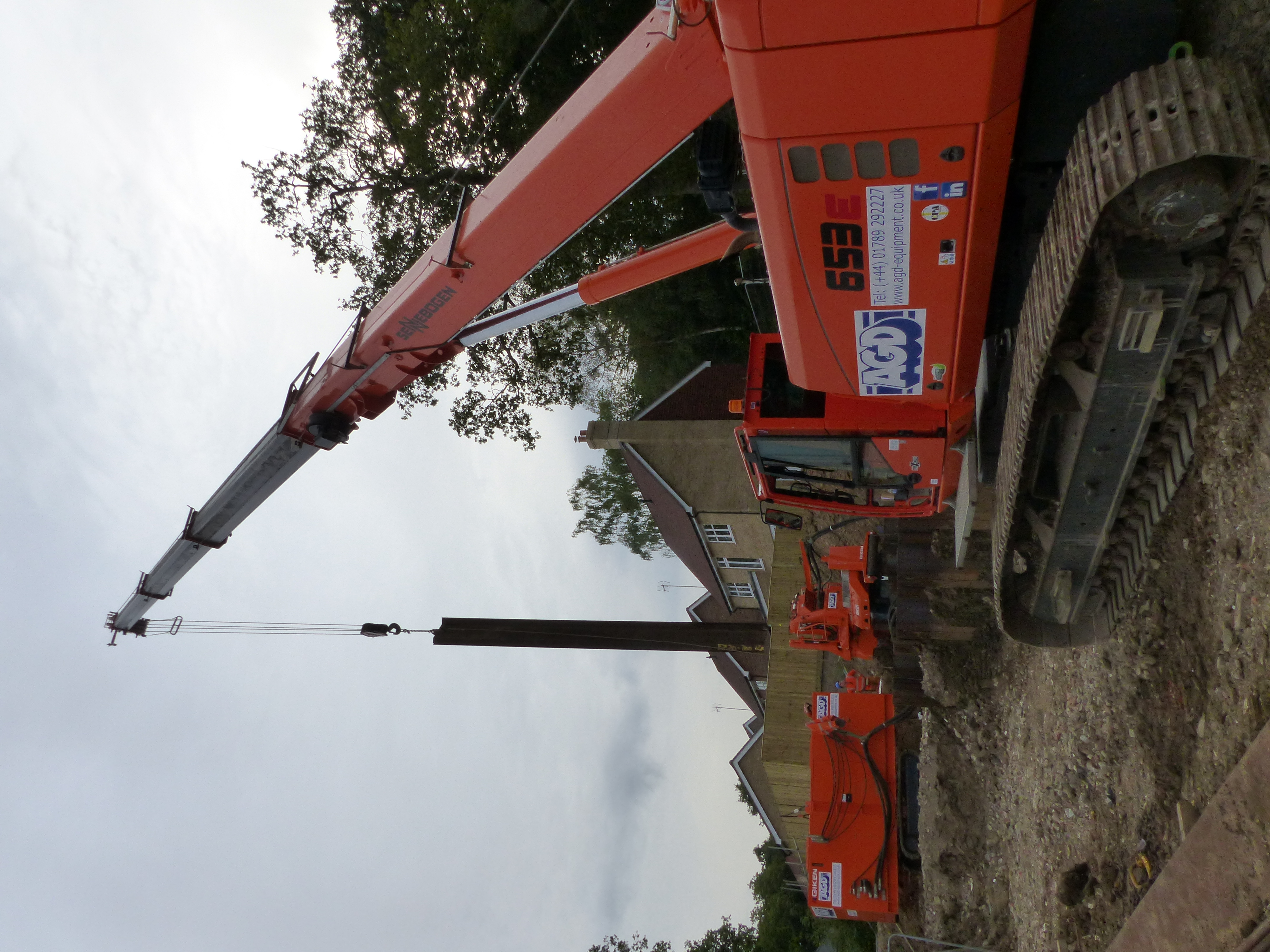Used Sennebogen 653R 50 tons capacity telescopic crawler crane for sale