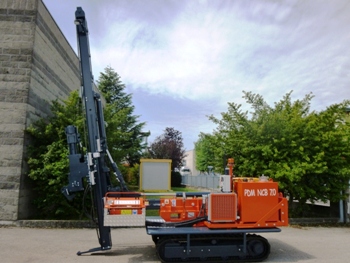 NCB solar panel farm post driver