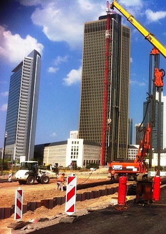 RTG RG19T telescopic leader rig on hire in Frankfurt, Germany