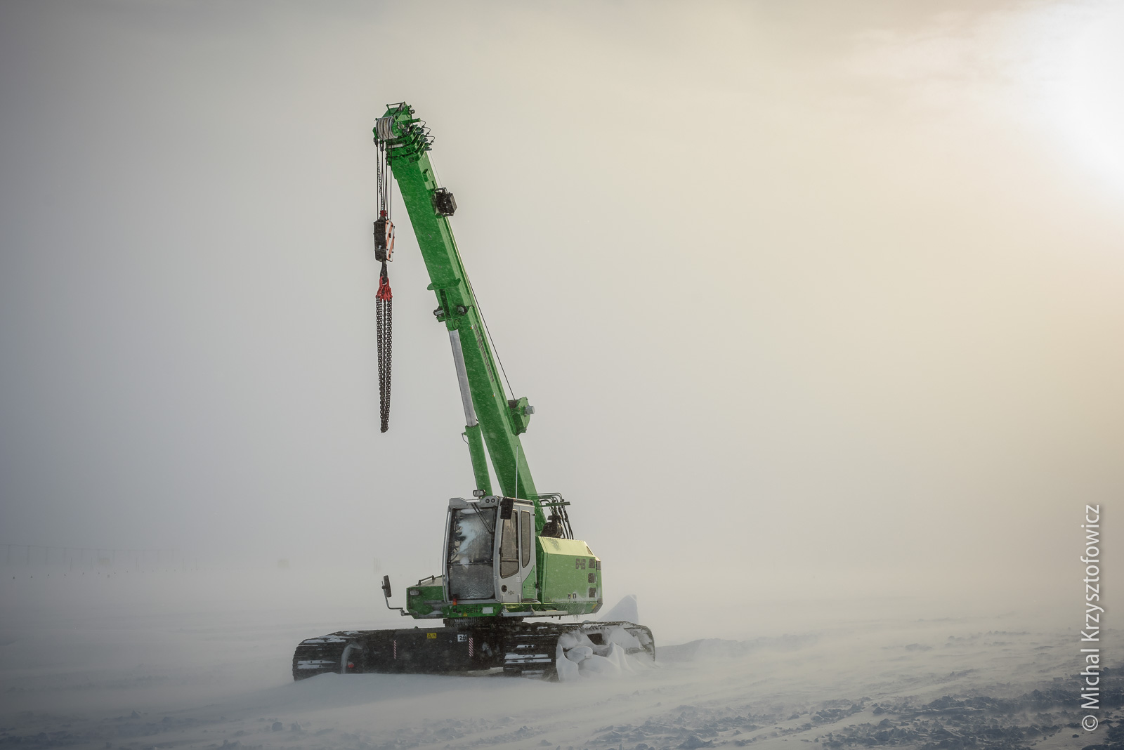 Sennebogen 643R telescopic crawler crane south pole
