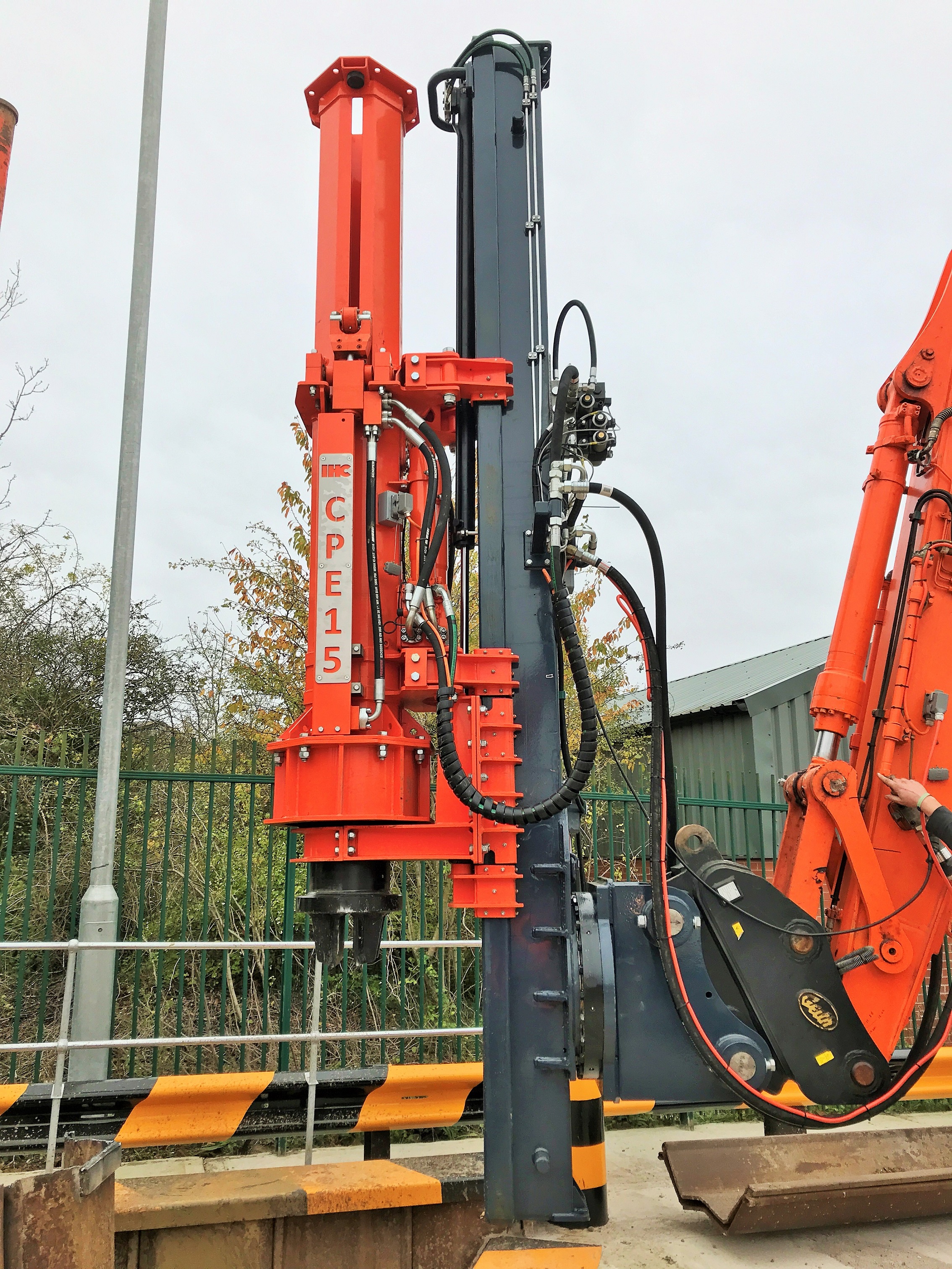 Inpieq excavator mounted impact hammer & leader